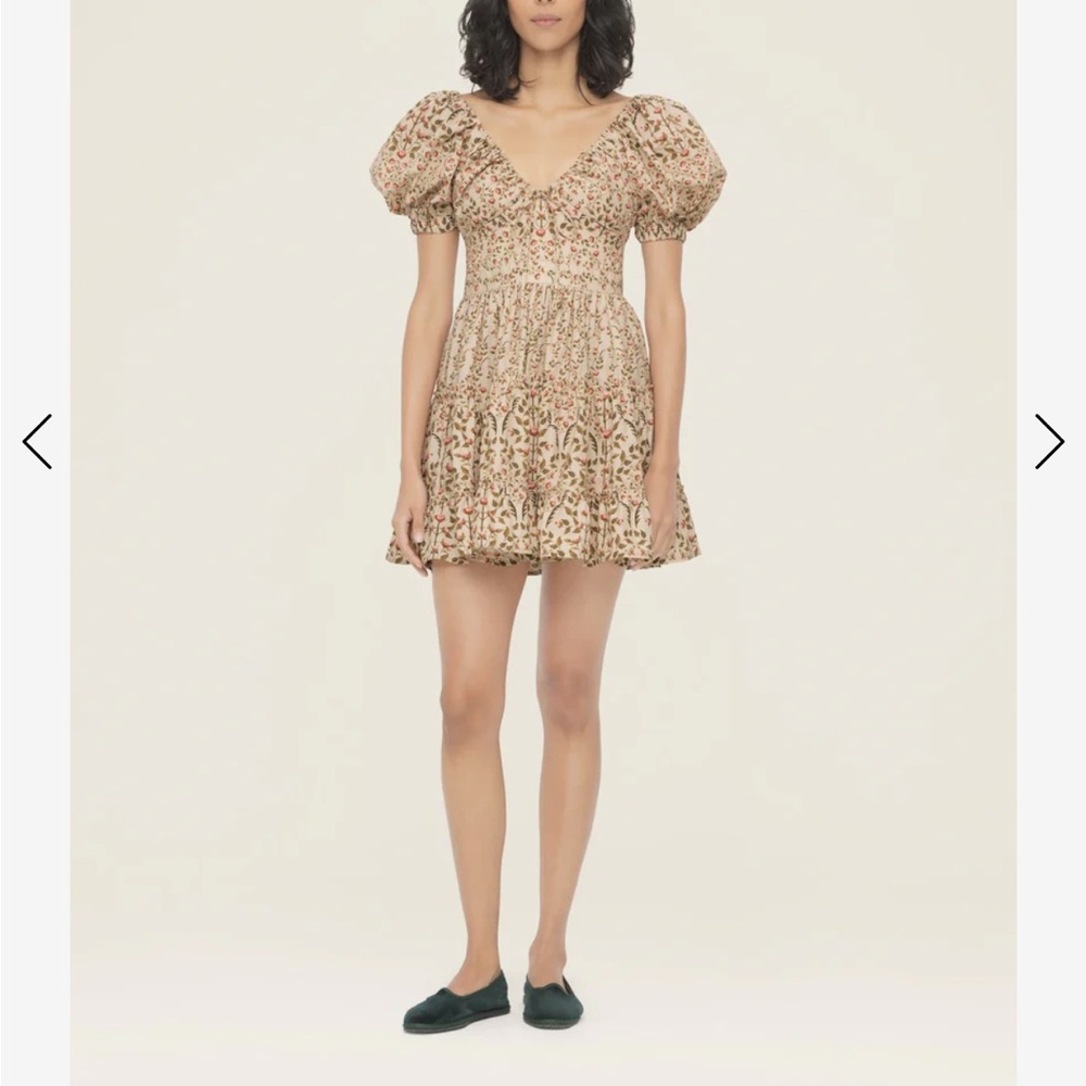 Agua by Agua Bendita Beige Floral Mini Dress NEVER WORN